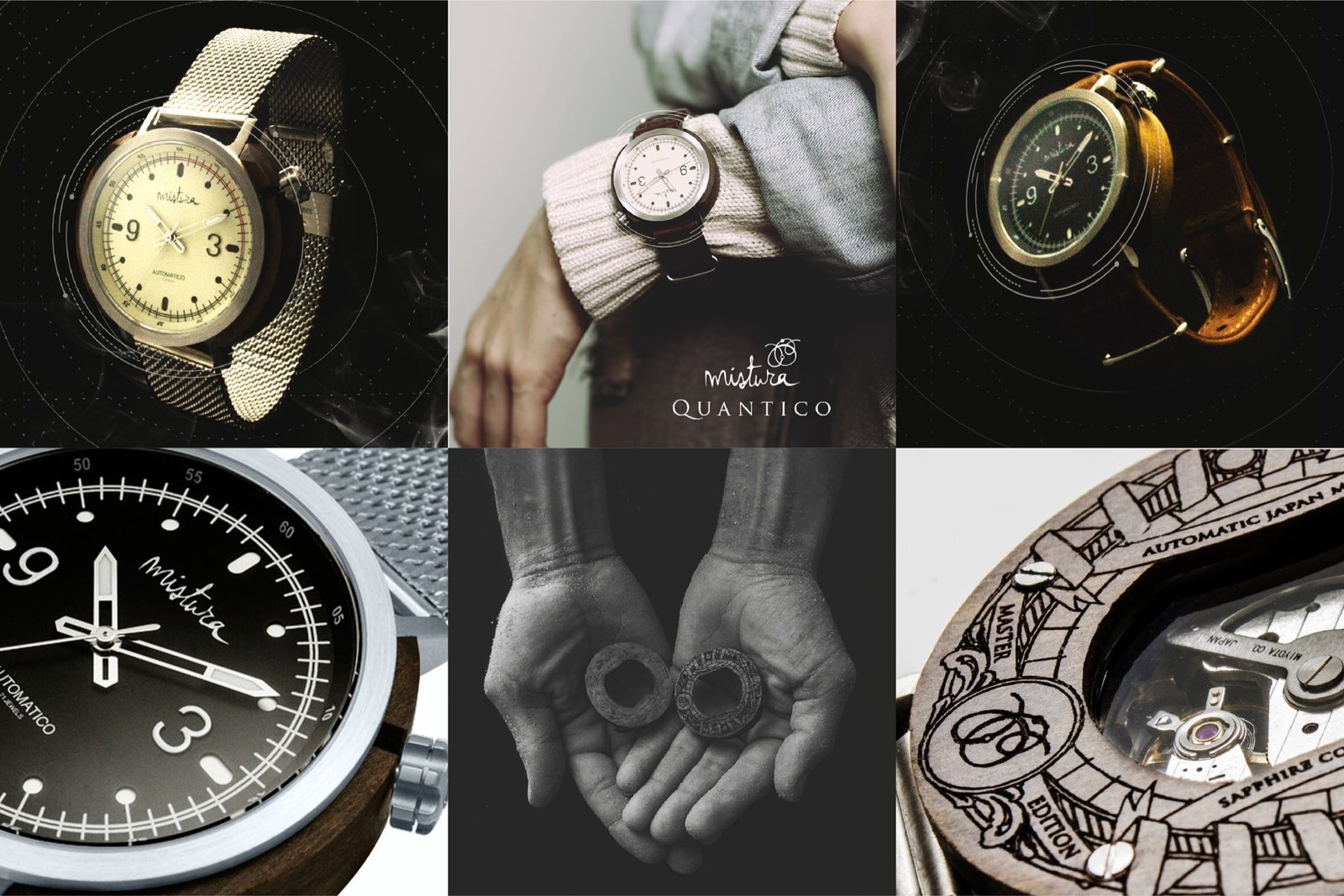 Mistura Quantico watch brand photography collage