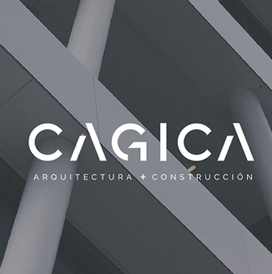 CAGICA architecture and construction logo on building facade