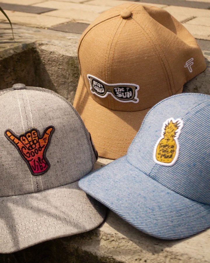 Embroidered patch caps merchandise design