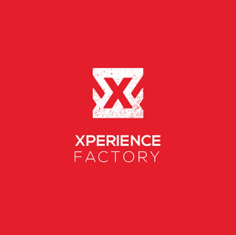 Xperience Factory logo on red background