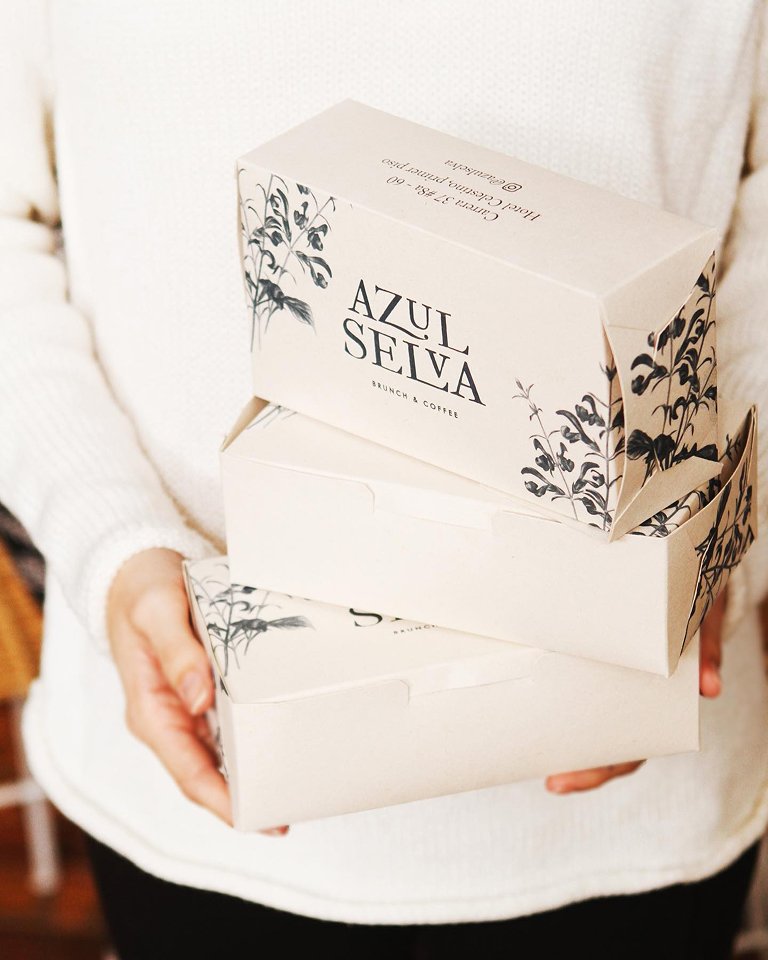Azul Selva takeout box packaging