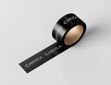 Roll of branded CAGICA packing tape