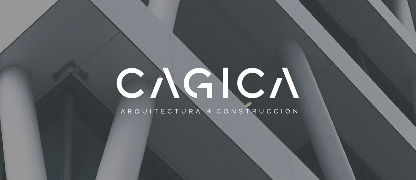 CAGICA logo over a concrete building facade